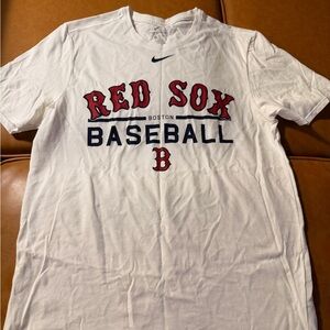 Nike White Dri-FIT Boston Red Sox Crew Tee
